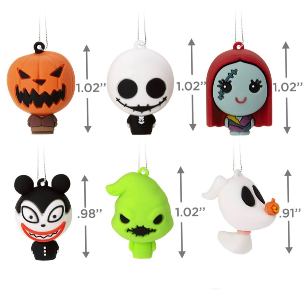 Hallmark Disney's The Nightmare Before Christmas Set of (6) Mini Ornaments (NWT) - Picture 3 of 11